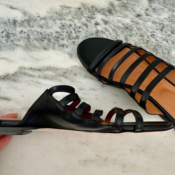 STAUD FLAT LEATHER SANDAL - Picture 3 of 5
